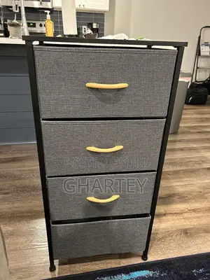 4-Drawer Fabric Storage Cabinet | Modern Slim Dresser Organizer