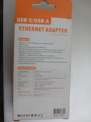Ethernet Adapter USB C/ USB A