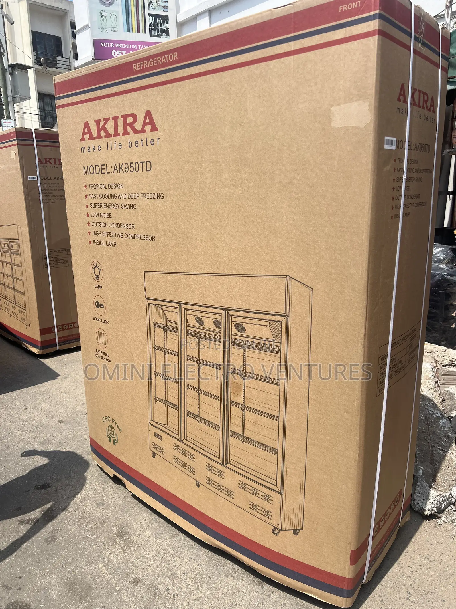 3 in 1 Akira Showcase Refrigerator 3 Soors