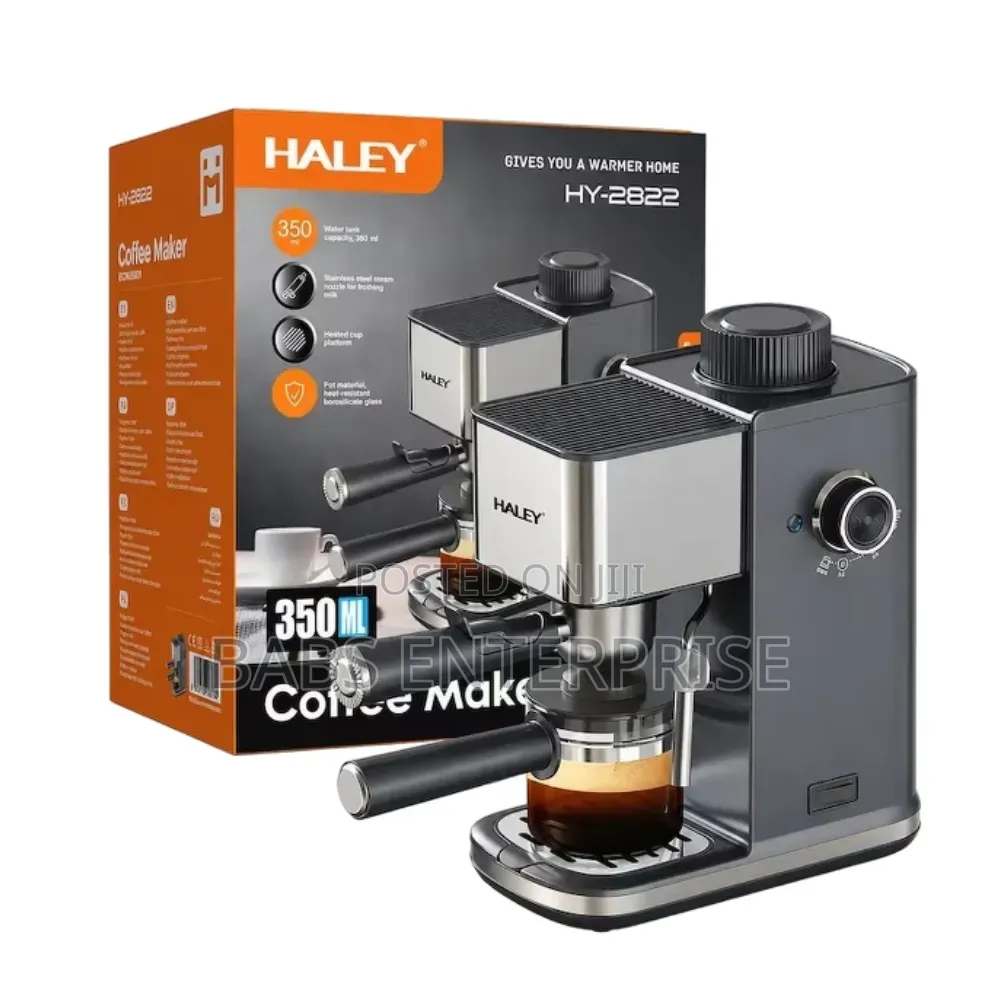 Haley Coffee Machine 350ML + Milk Frother
