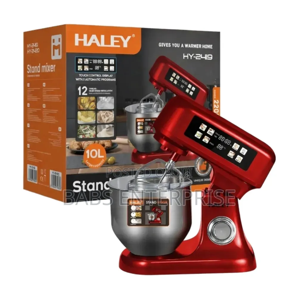Haley Stand Mixer 10 LTR
2200w