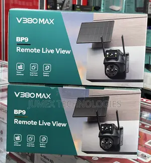 SOLAR CAMERA V380 Max Dual Lens 4g SIM Solar Camera + Built-in Battery