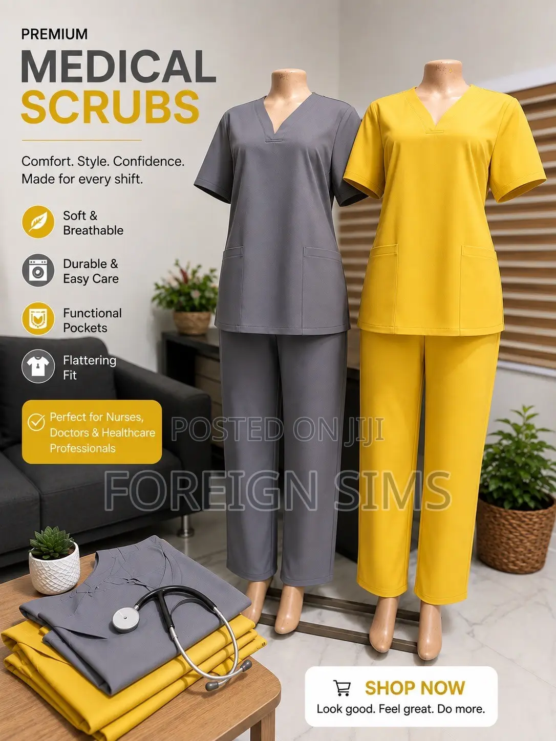 Comfortable Nurses Scrubs