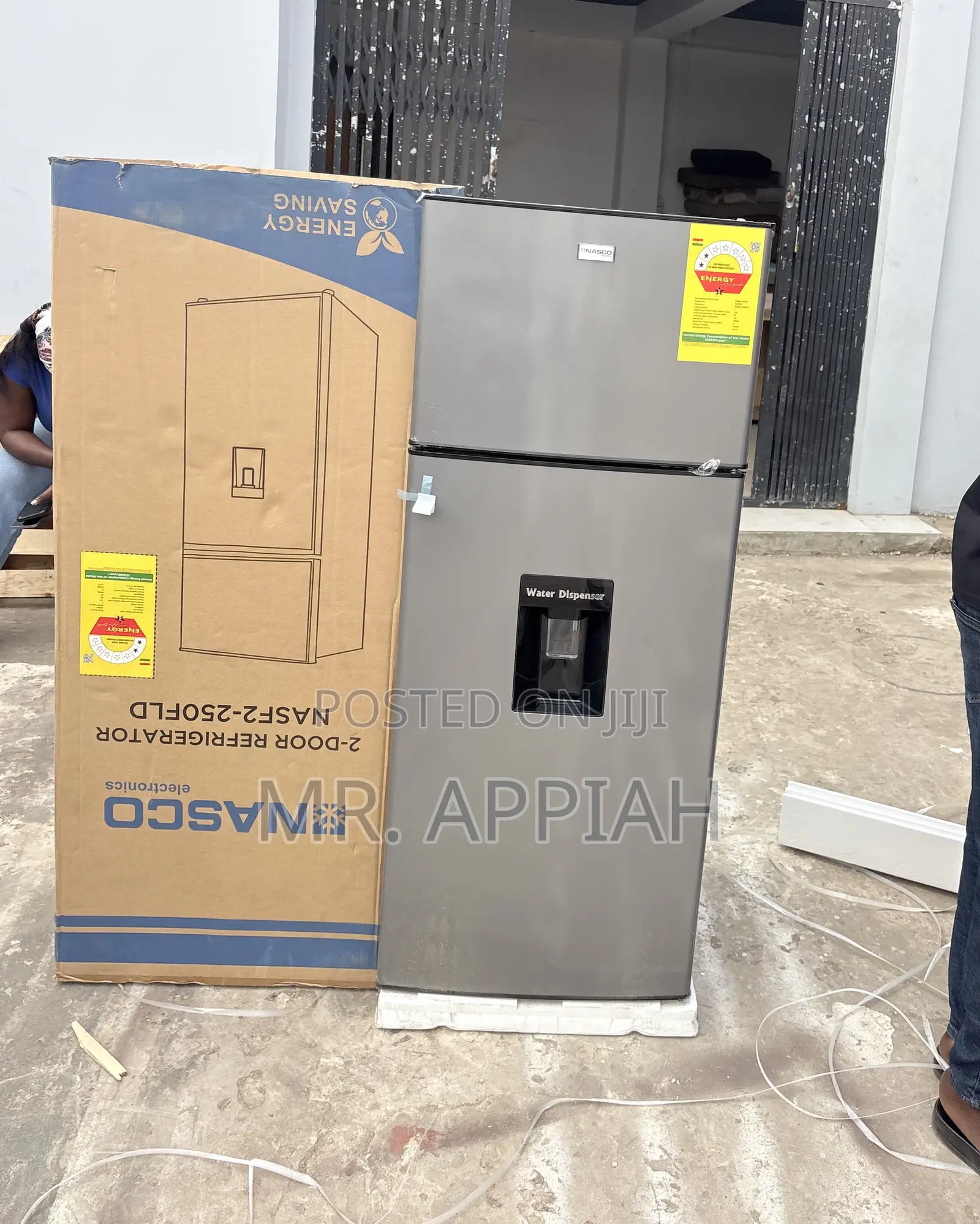 Sealed in Box Nasco 210L 2 Door Fridge W/Water Dispenser(Nasf2-250fld)