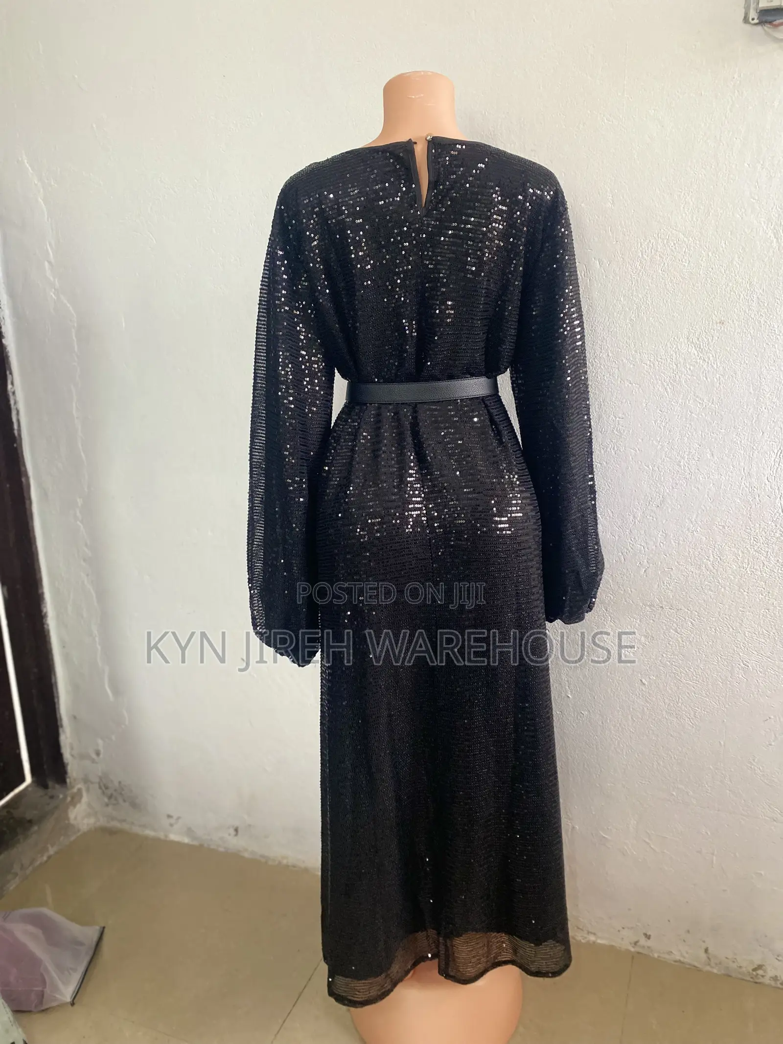 Ladies Straight Black Diamond Dress