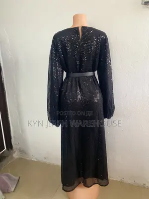 Ladies Straight Black Diamond Dress