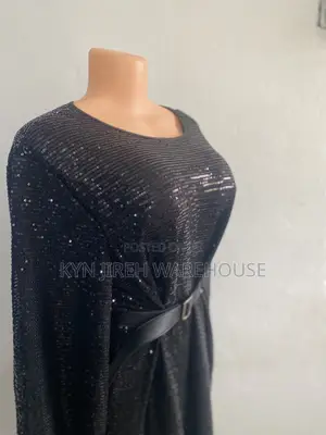 Ladies Straight Black Diamond Dress