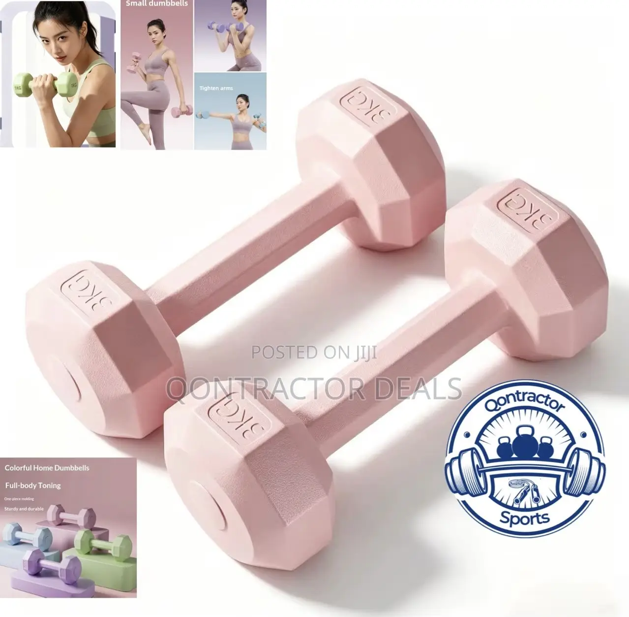 3kg Set 2pcs Women Full Body Workout Dumbbell