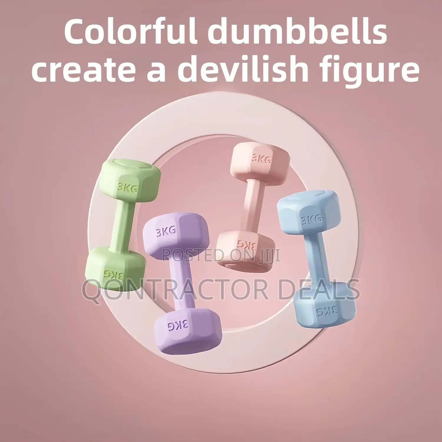 3kg Set 2pcs Women Full Body Workout Dumbbell