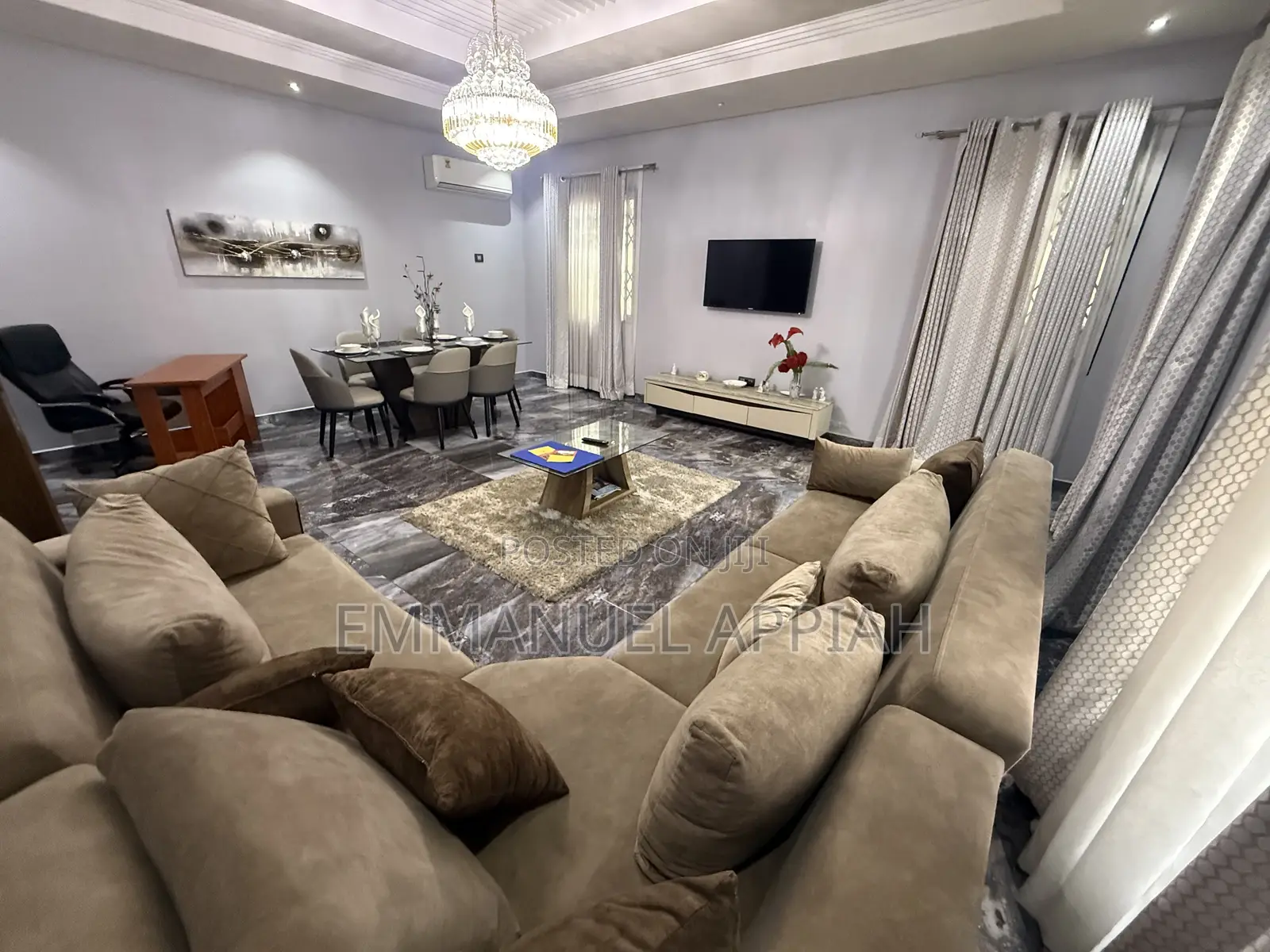 Furnished 4bdrm Townhouse / Terrace in Adjiriganor for rent