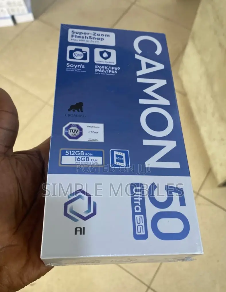 New Tecno Camon 50 Ultra 512 GB Black