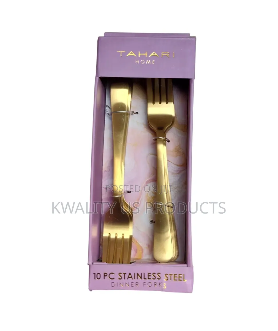 Tahari 10-Piece Gold Dinner Forks Set