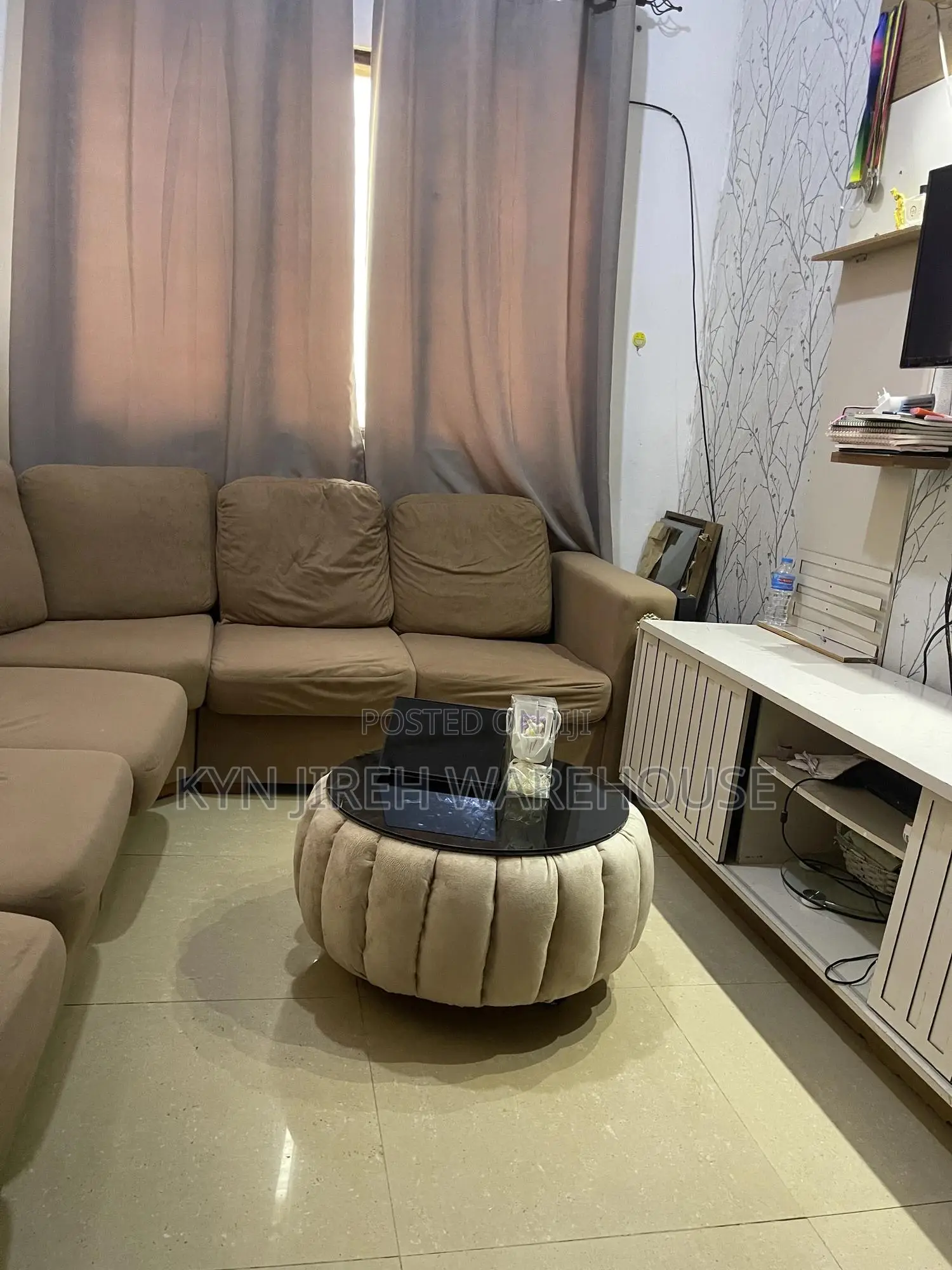 Cream Ottoman Coffee Table