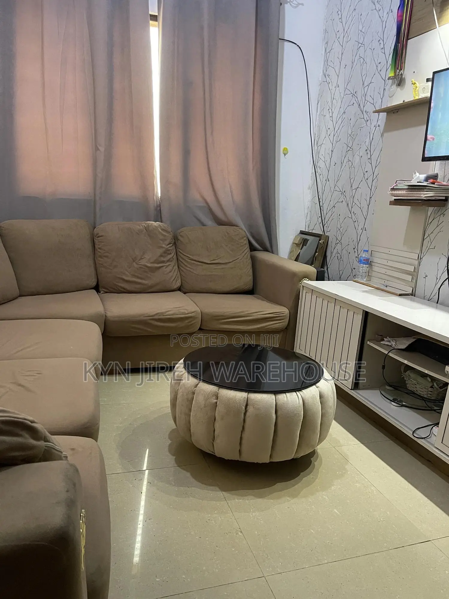 Cream Ottoman Coffee Table