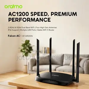 Router(Oraimo AC Dual Band WiFi 5 Router | 2.4G + 5G)