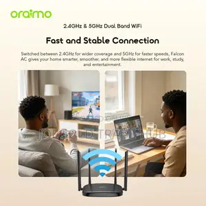 Router(Oraimo AC Dual Band WiFi 5 Router | 2.4G + 5G)