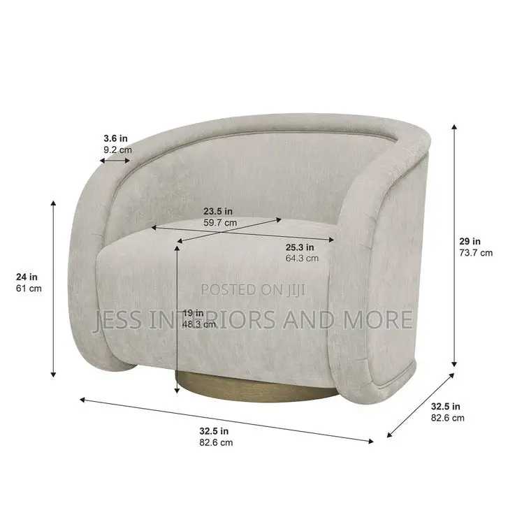 Accent Swivel Chair(Henredon Aspen Hill Fabric)