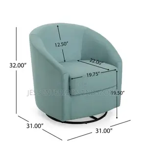 Swivel Chair (Light Blue)