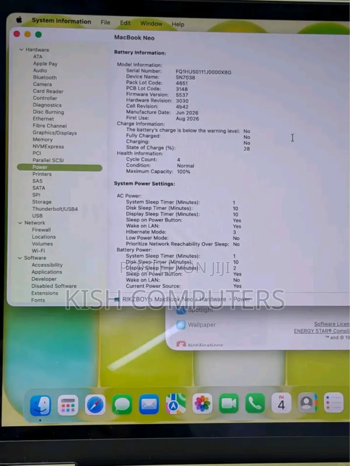 New Laptop Apple MacBook Neo 2026 8GB Apple M4 SSD 512GB