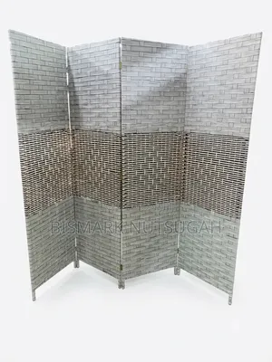 4-Panel Braided Paper Room Divider