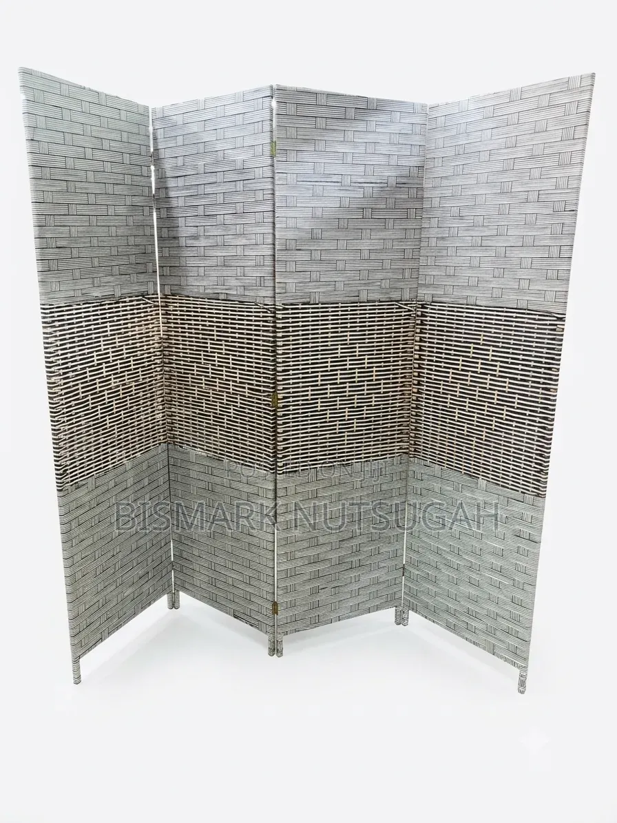 4-Panel Braided Paper Room Divider