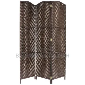 4-Panel Braided Paper Room Divider