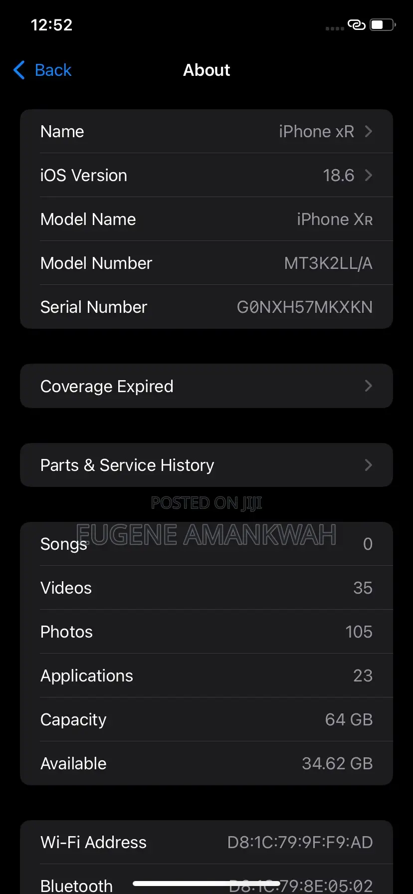 Apple iPhone XR 64 GB Black