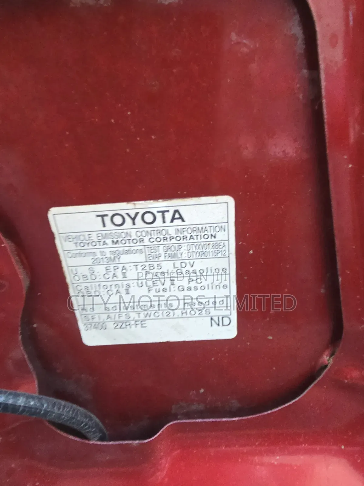 Toyota Corolla S 5-Speed 2013 Burgundy