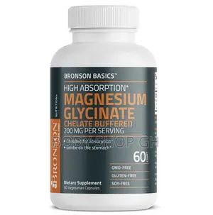 Bronson Magnesium Glycinate 200 Mg Buffered, 60 Vegetarian Capsules