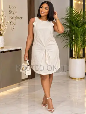 Elegant Cream Midi Dress