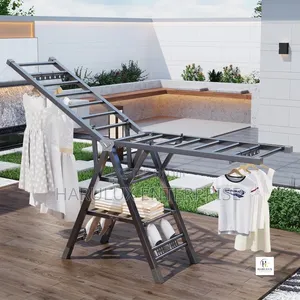 Heavy Duty Clothes Drying Rack 160x47cm Foldable Steel Laundry Rack