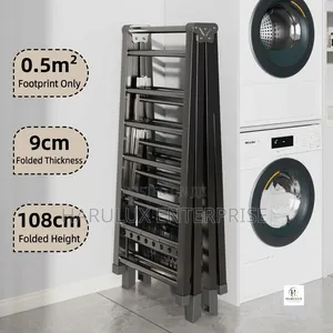 Heavy Duty Clothes Drying Rack 160x47cm Foldable Steel Laundry Rack