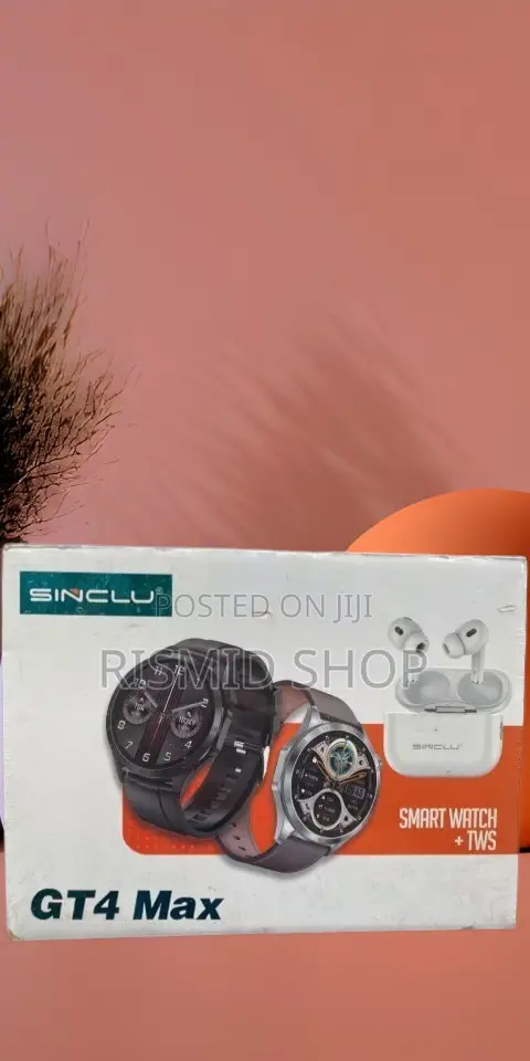 Sinclu Gt4 Max Smartwatch + Bluetooth TWS Earphones