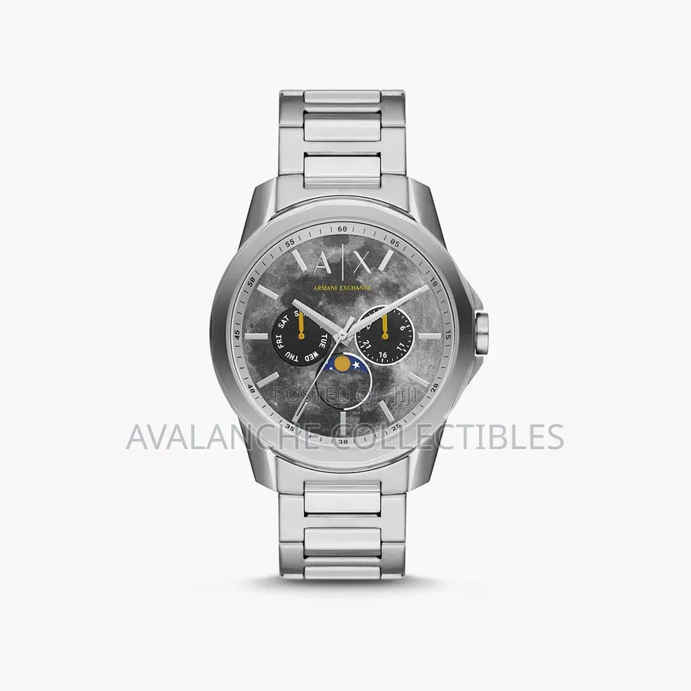 Armani Exchange Silver Tone Chronograph Gent's Watch 43mm Case Size.