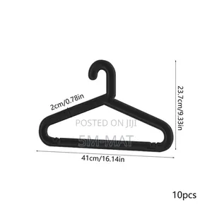 30PCS Strong Black Plastic Hanger, Multi-Purpose Coat Hanger, 41cm