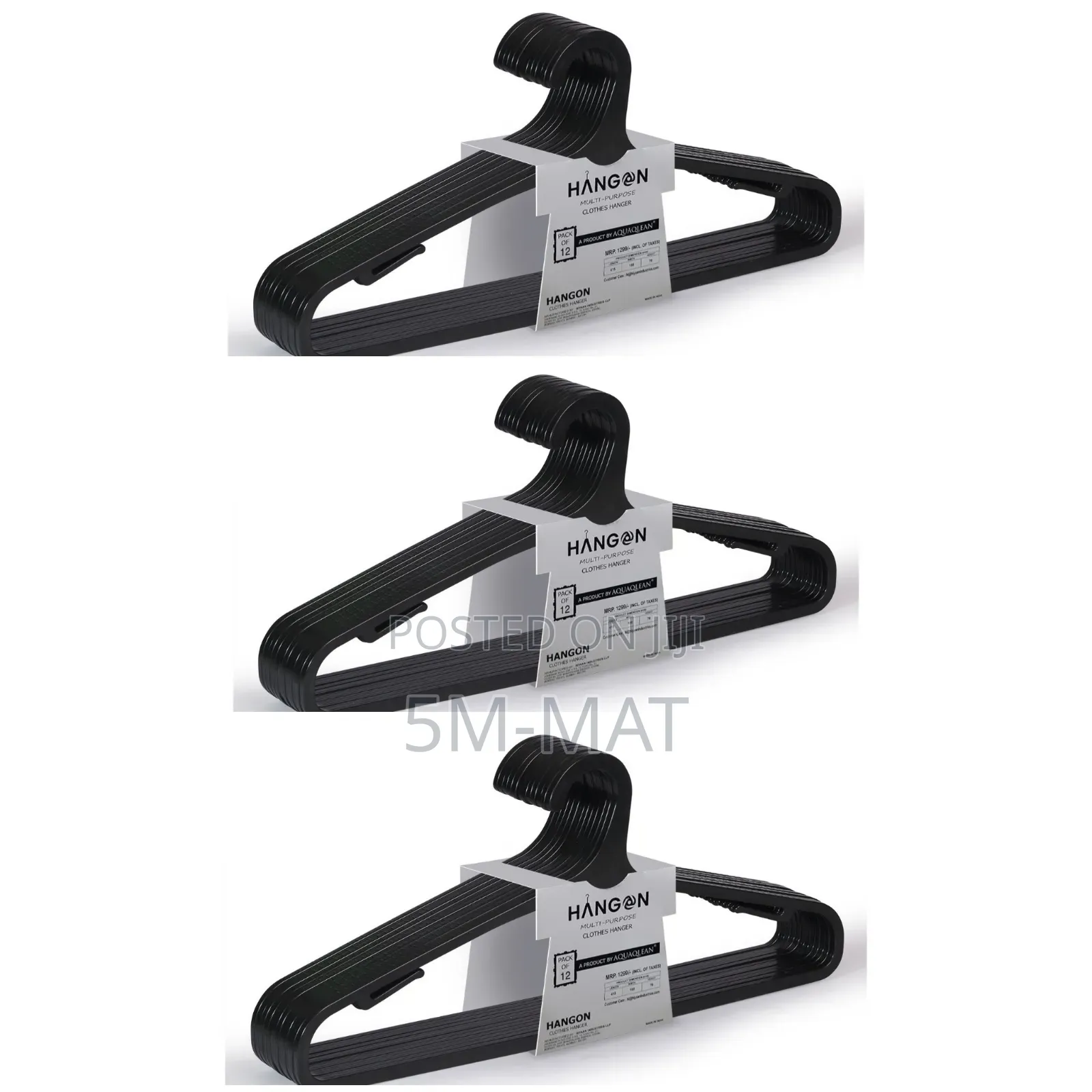 30PCS Strong Black Plastic Hanger, Multi-Purpose Coat Hanger, 41cm