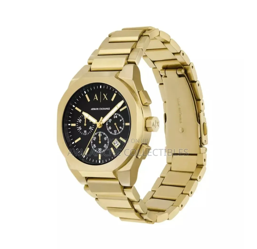 Armani Exchange Gold Tone Gent's Watch 43mm Case Size