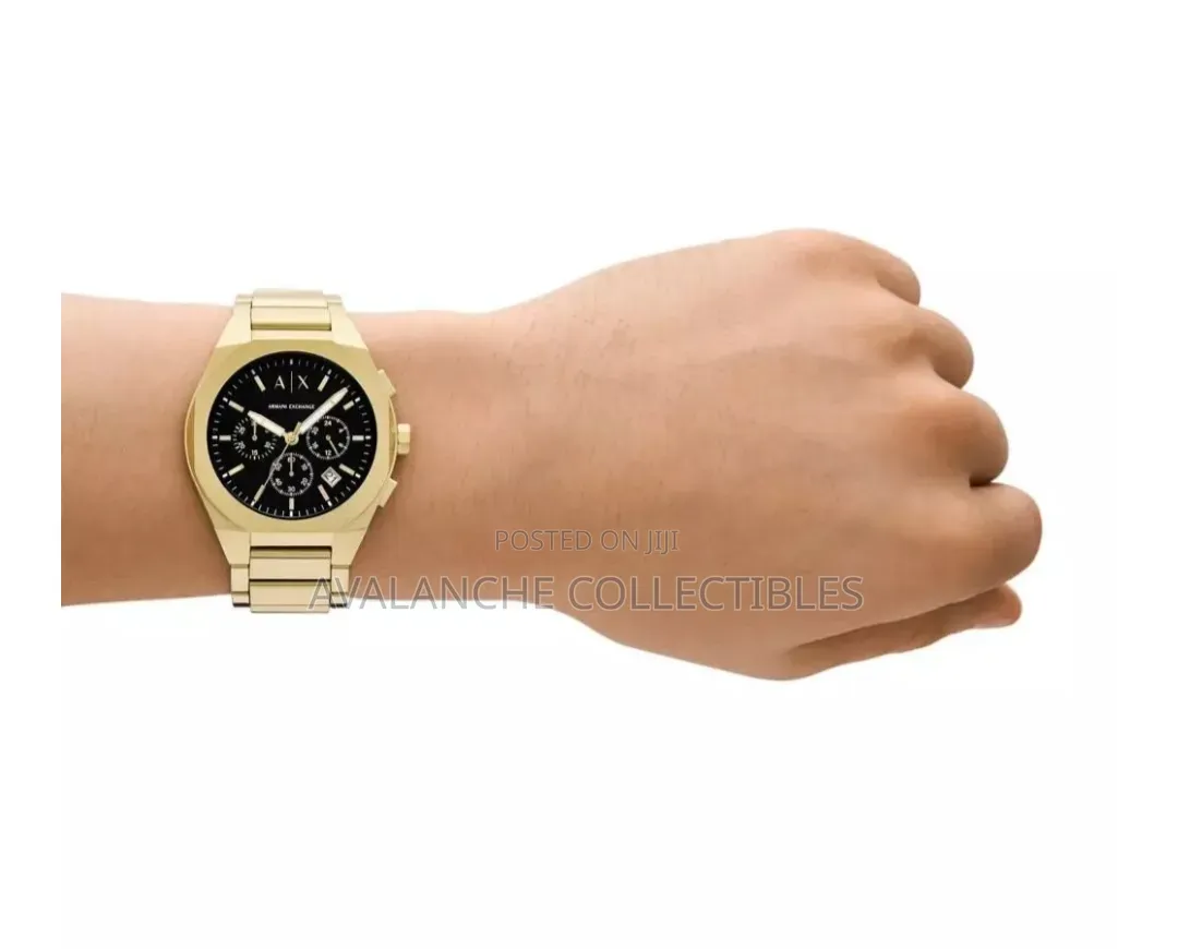 Armani Exchange Gold Tone Gent's Watch 43mm Case Size
