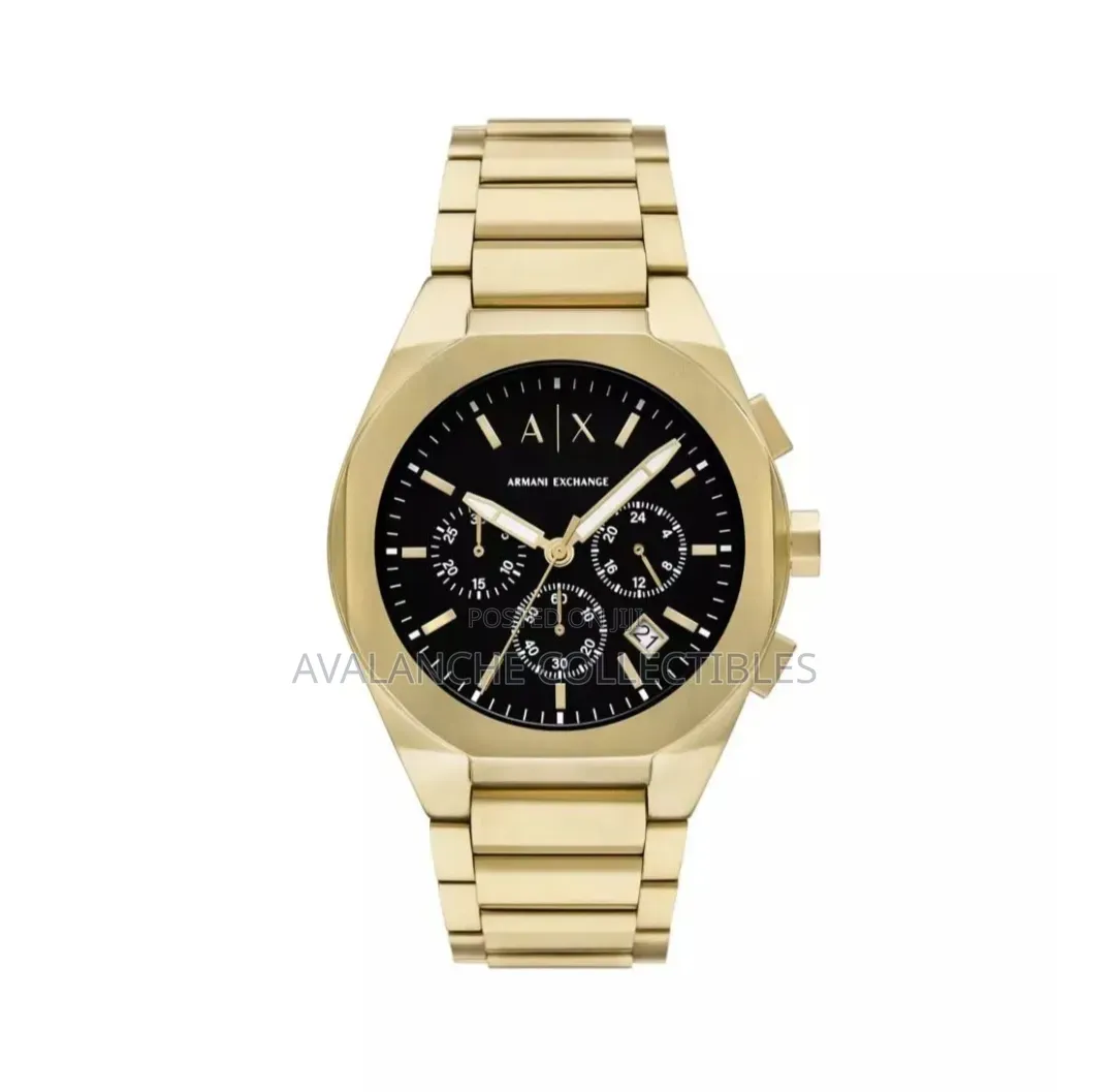 Armani Exchange Gold Tone Gent's Watch 43mm Case Size
