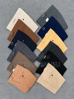 Beltless Material Trousers