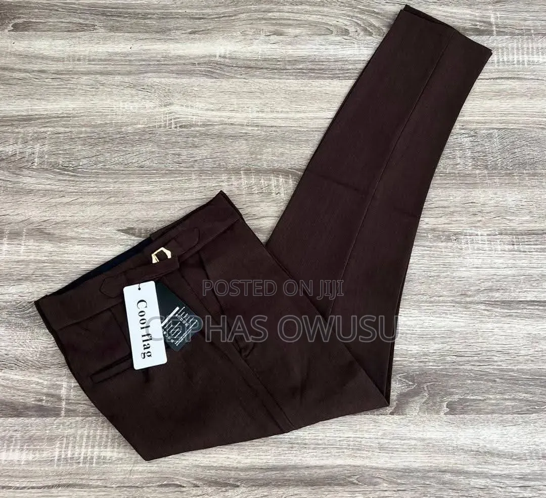 Beltless Material Trousers