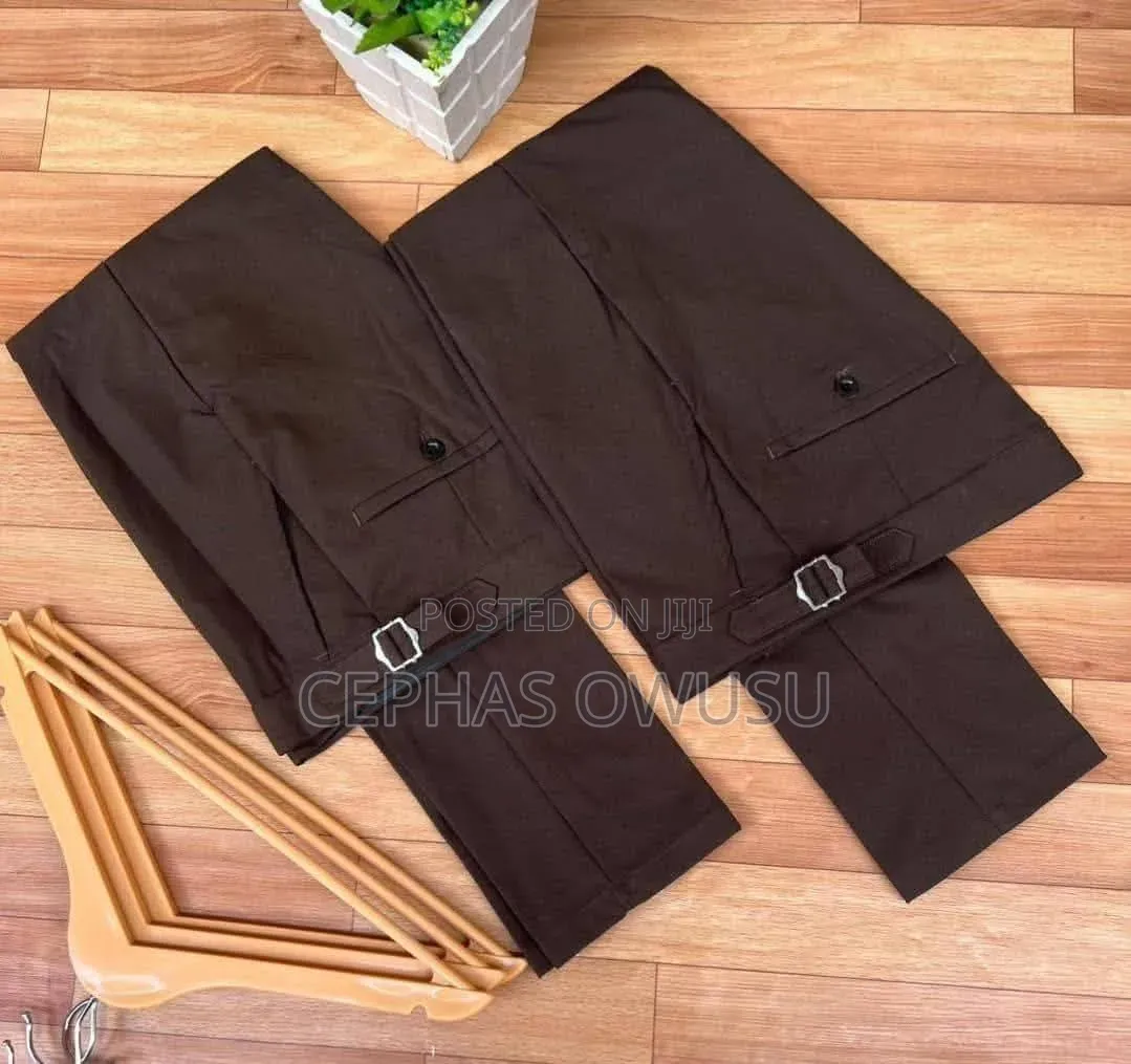 Beltless Material Trousers