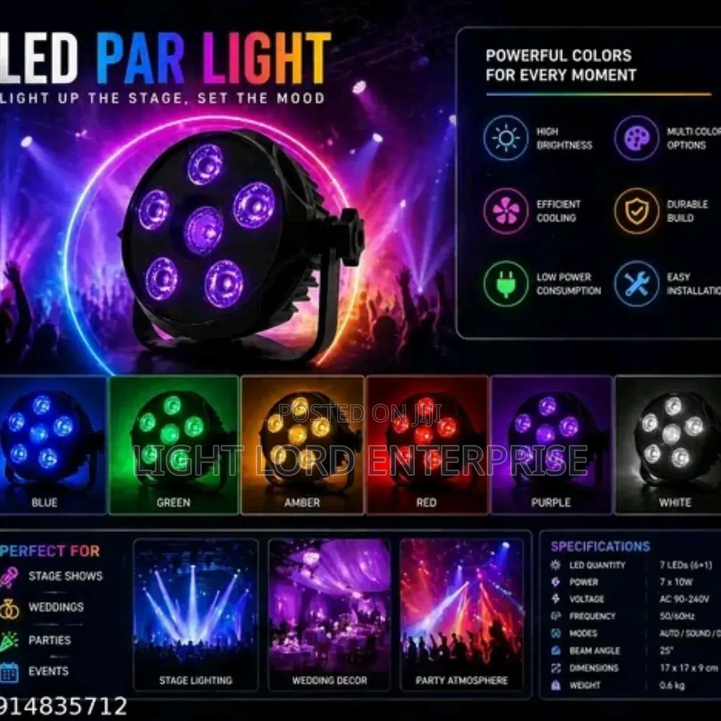 Compact /Portable Mini Par Light
