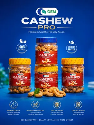 350g Roasted GEM Cashews (Unsalted, Lightly Salted, Moringa Coated)