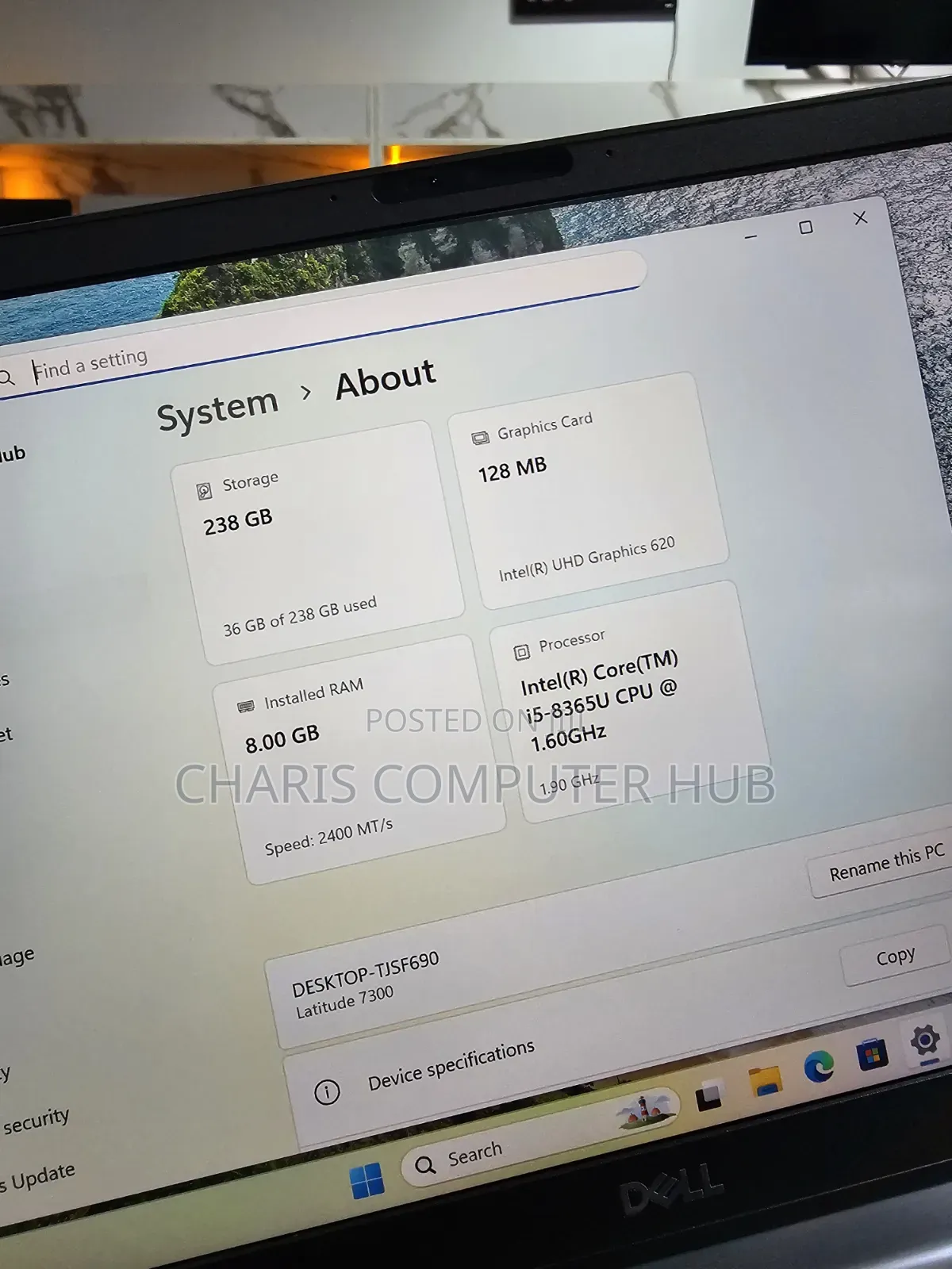 Laptop Dell Latitude 7300 8GB Intel Core i5 SSD 256GB