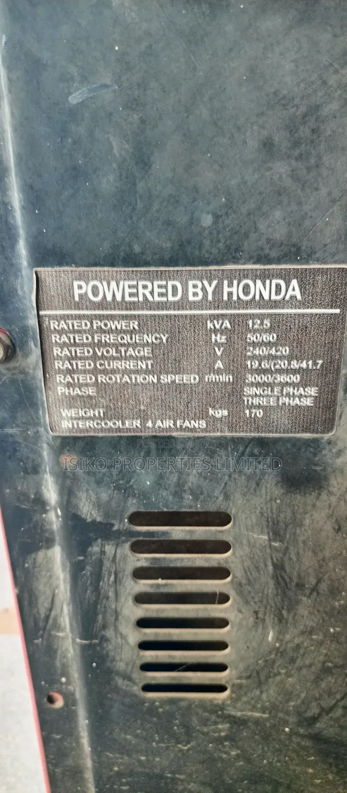 Generator Plant 12.5 KVa