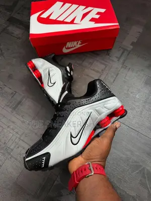 Nike Shox R4, White / Black / University Red