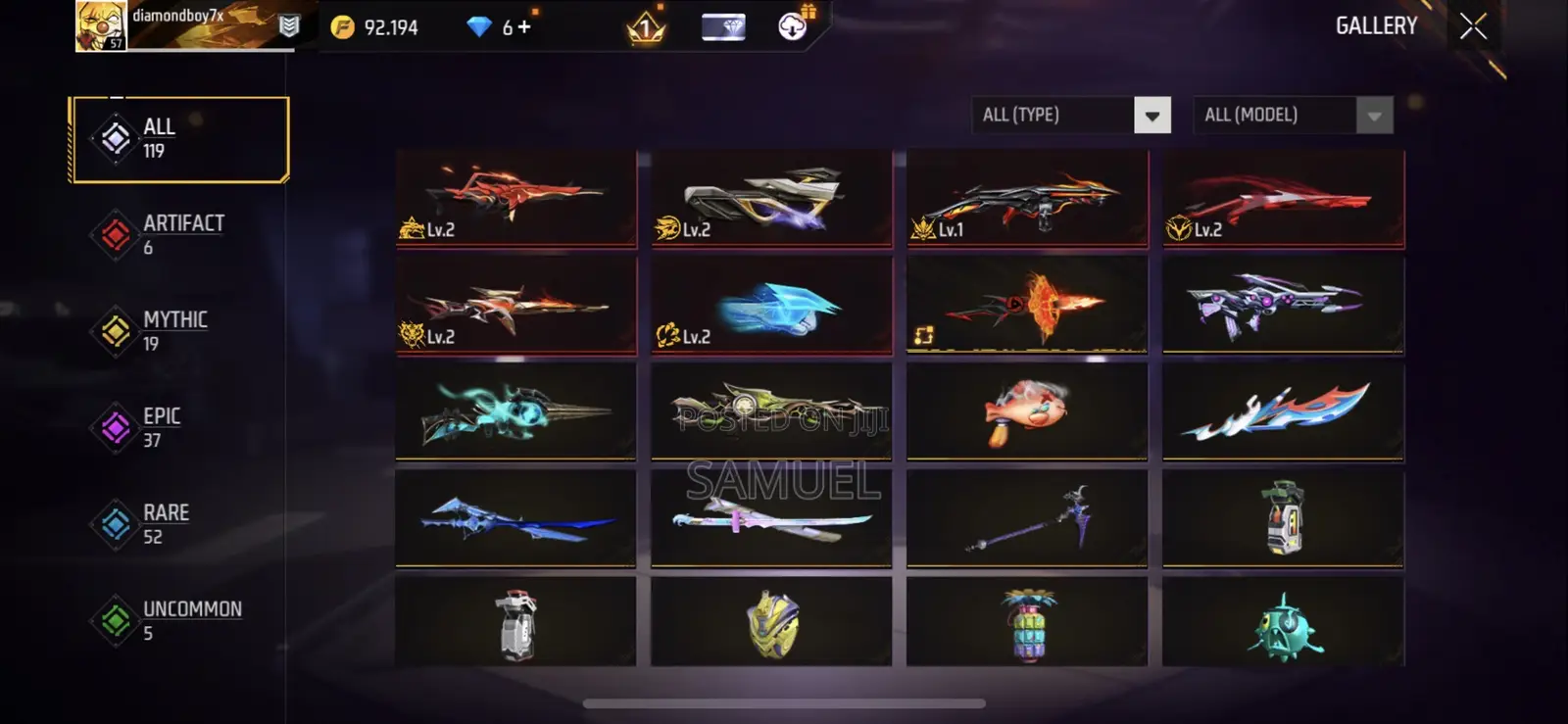 Free Fire Account