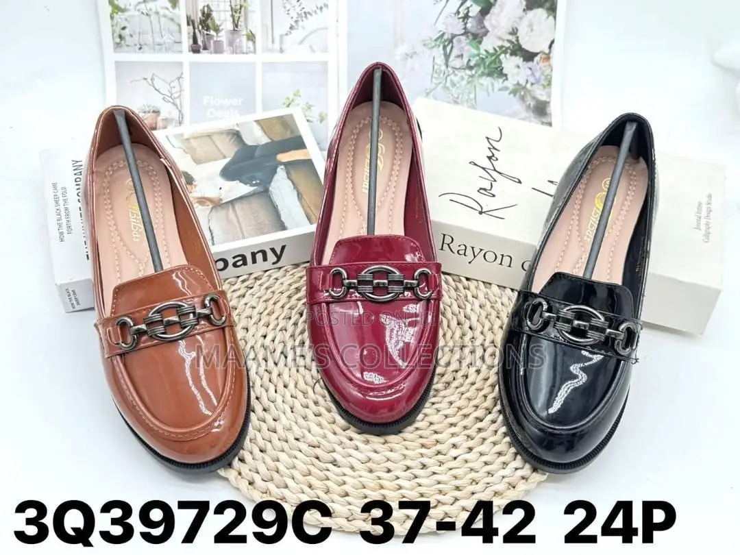 Women’s Patent Leather Office Loafers – Stylish Slip-on Flats