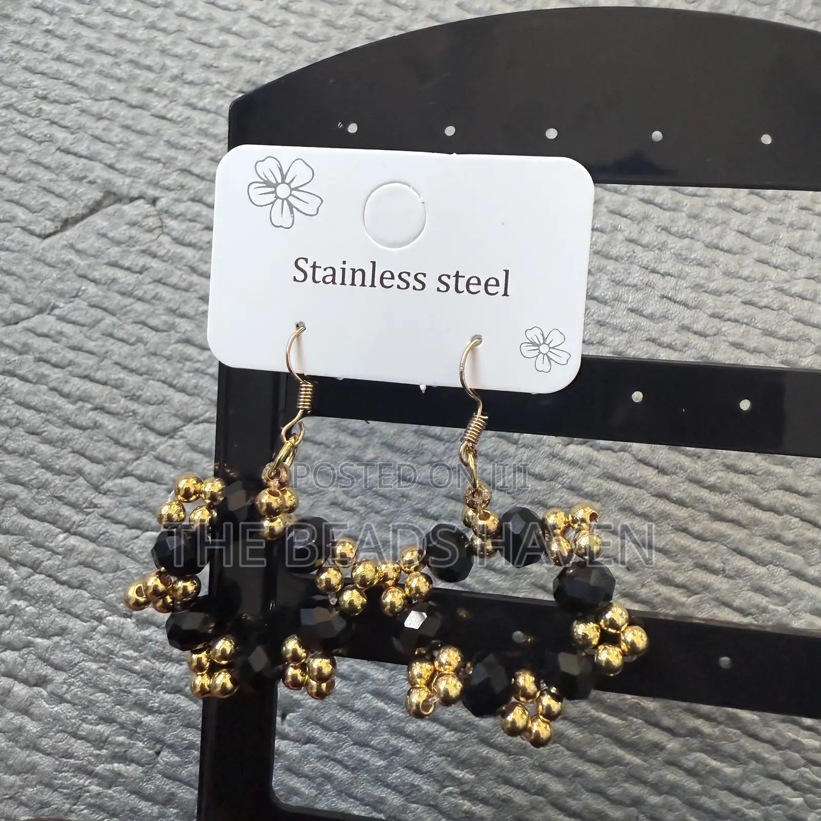 Black Crystal Earrings